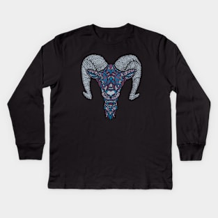 Goat Ornate Kids Long Sleeve T-Shirt